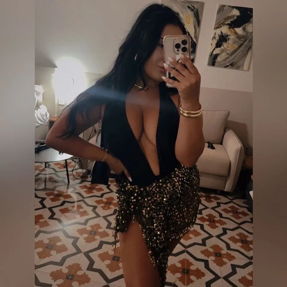 Black sequin sarong